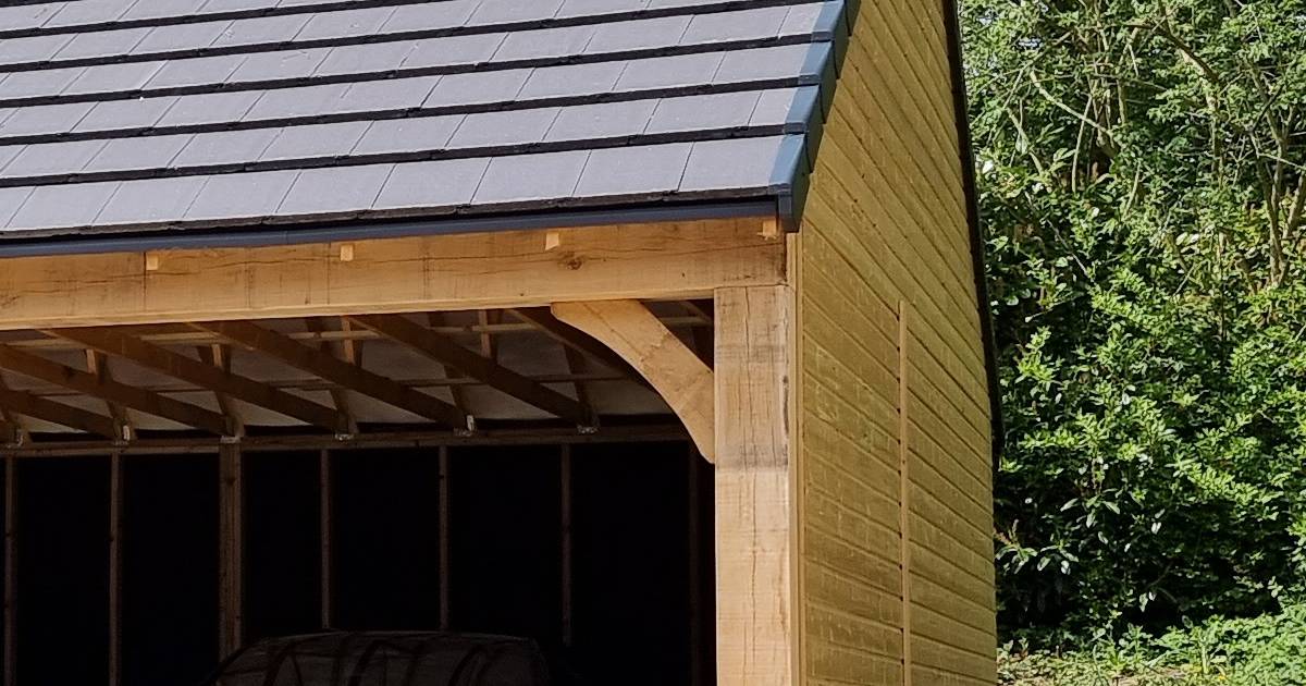 Oak framed garages for conservation areas Chart Garages